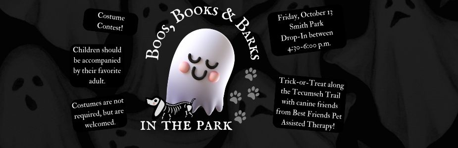 Information about Trick or Treat at Smith Park.  Call 937-845-3601 for more information.